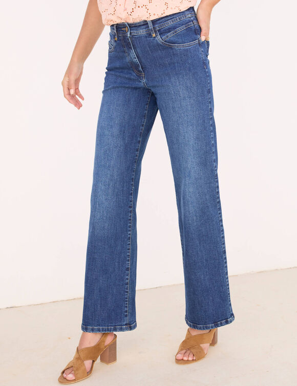 Jean coupe large 5 poches   (stone) Jean coupe large 5 poches   (stone)
